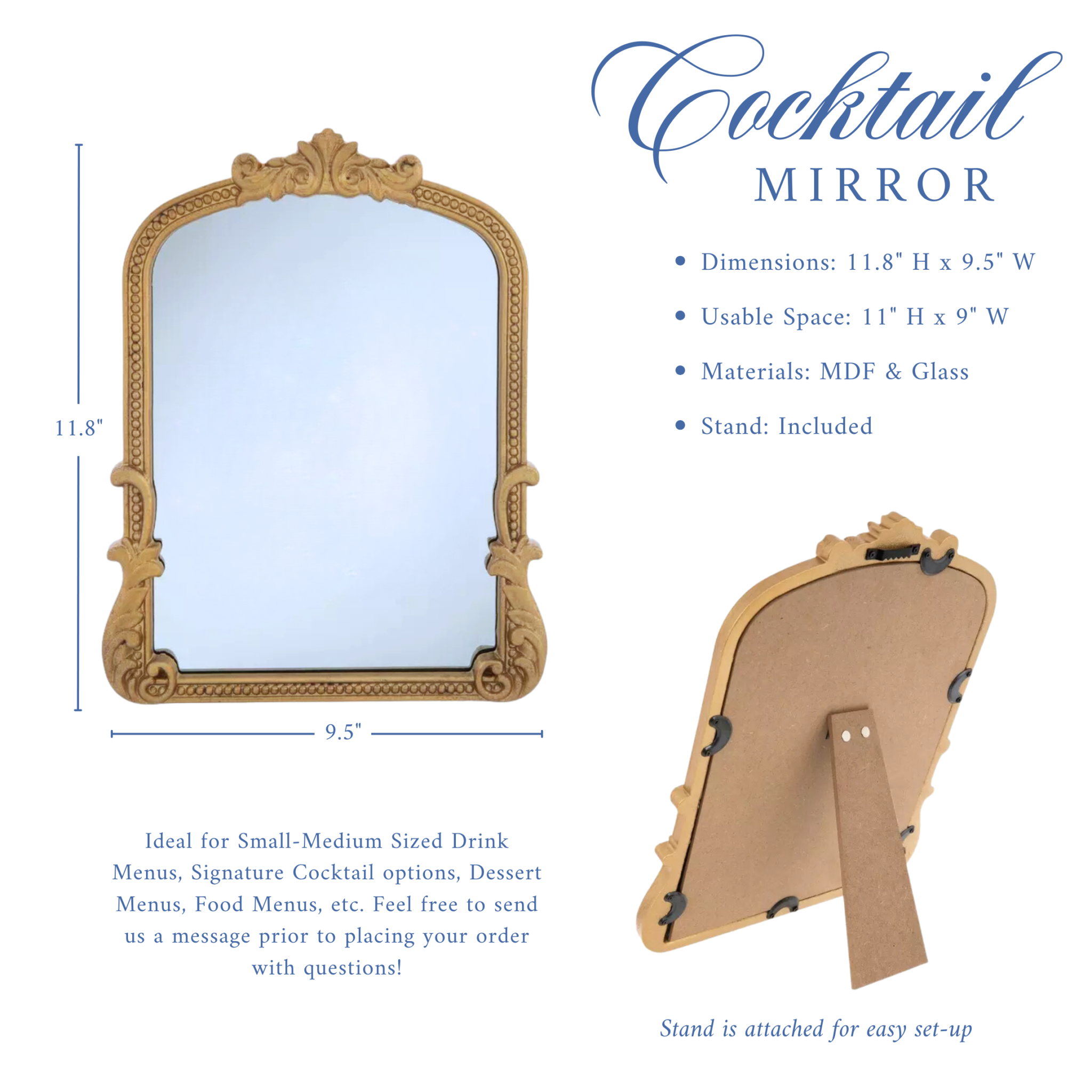 Small Cocktail Mirror