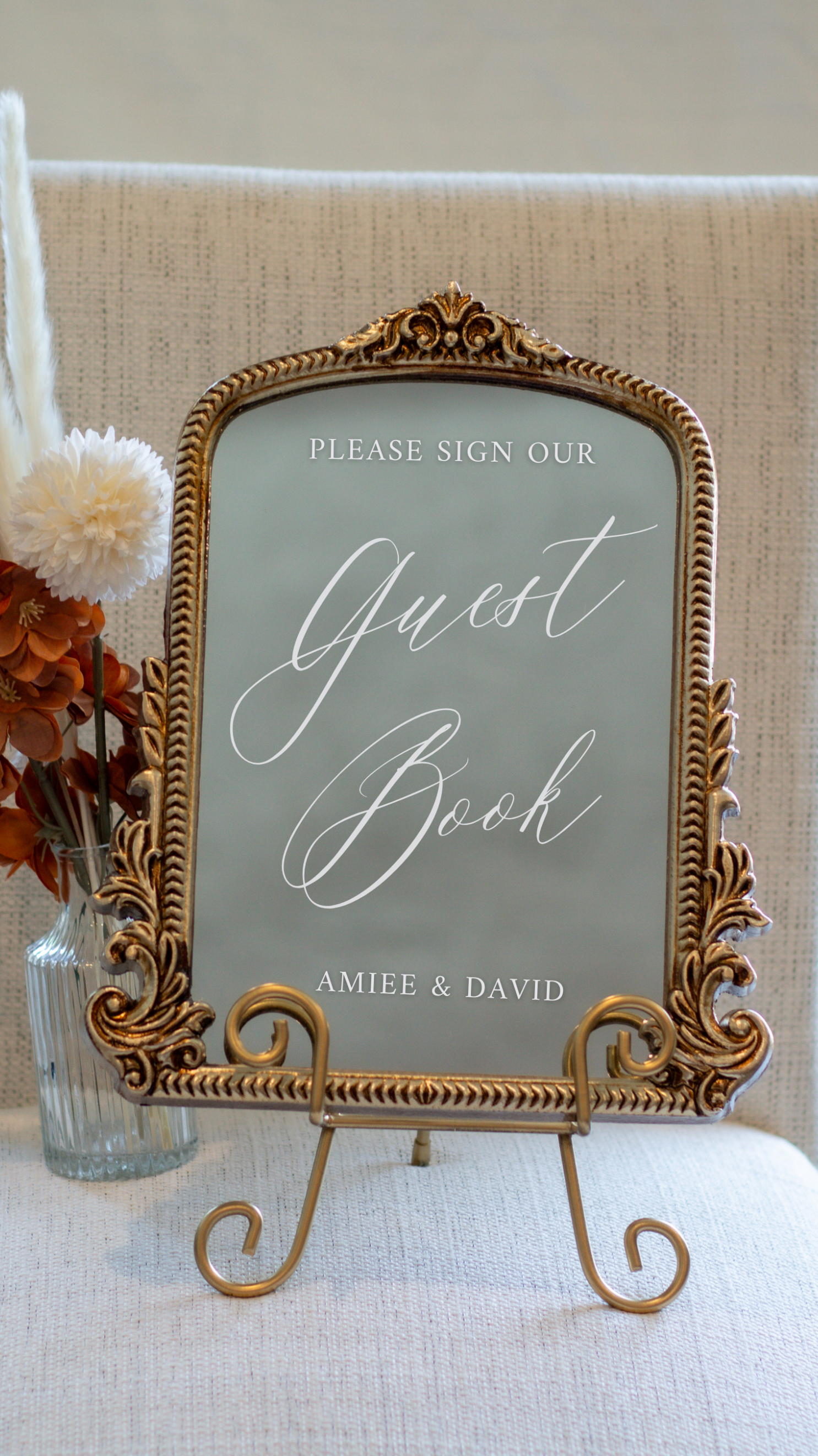 Guest Book Sign for Wedding Table