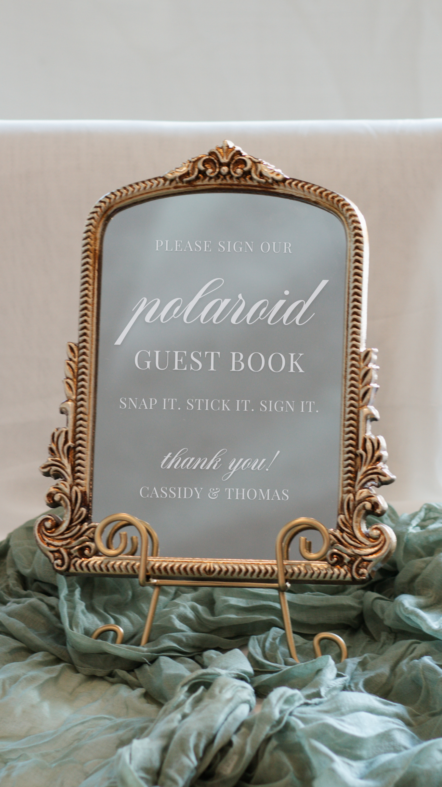Guest Book Sign for Wedding Table