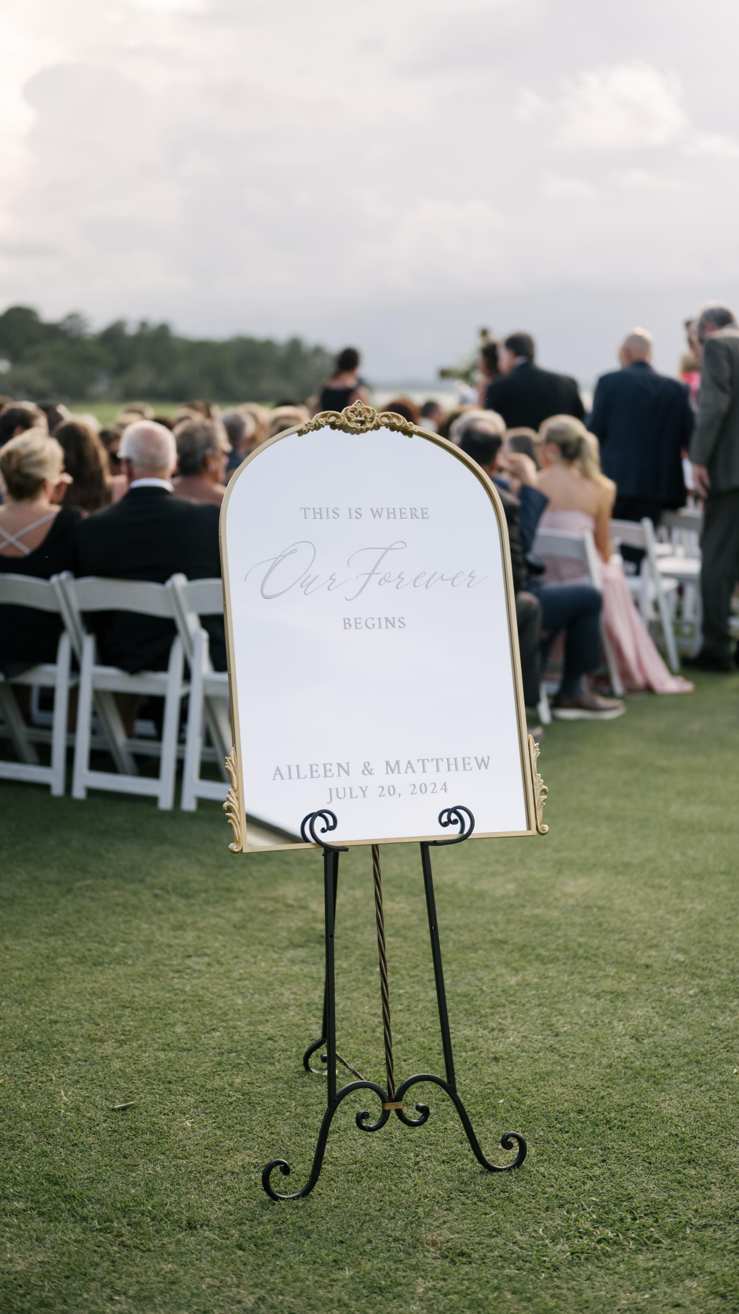 Wedding Welcome Mirror - Classic