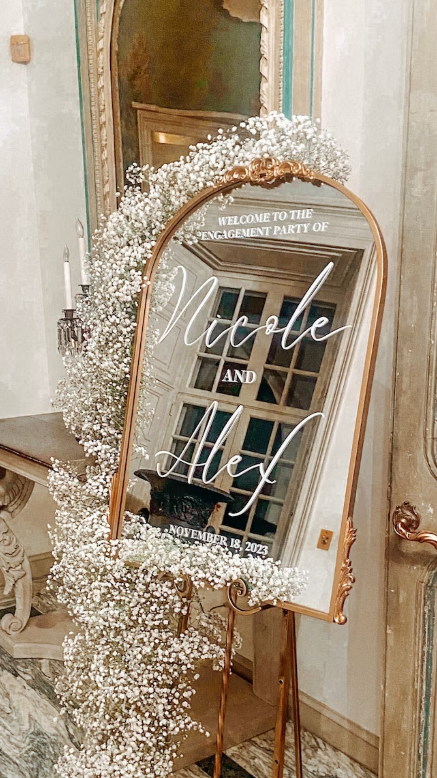 Wedding Welcome Mirror - Classic