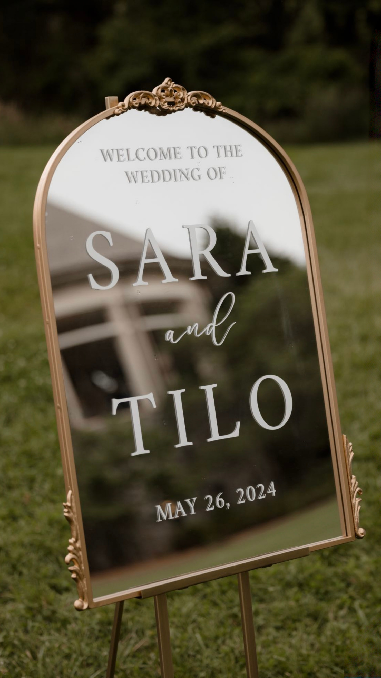 Wedding Welcome Mirror - Classic