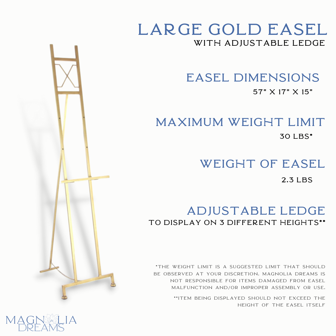 Large Gold Easel