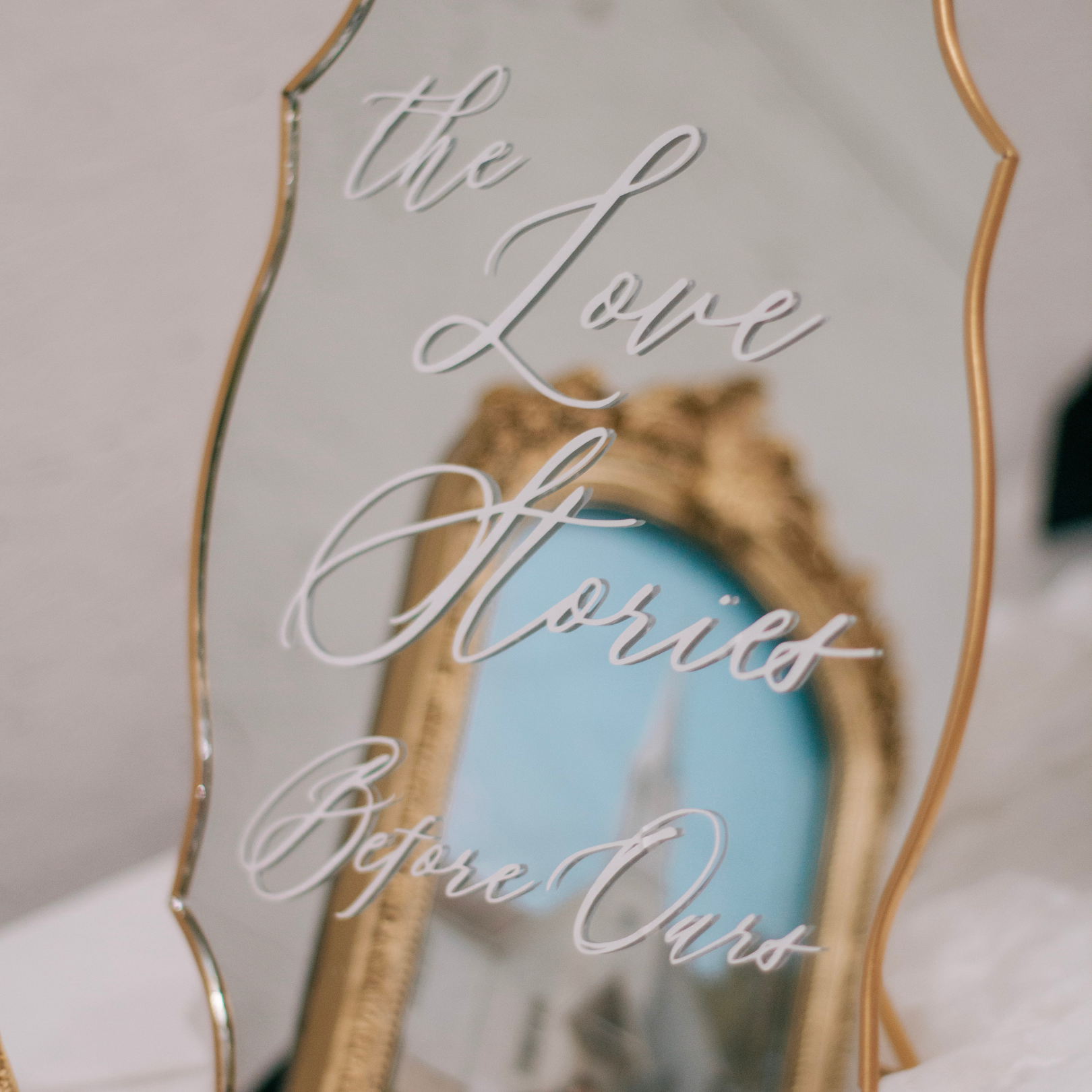 Wedding Memory Sign with elegant script reflecting family love stories.