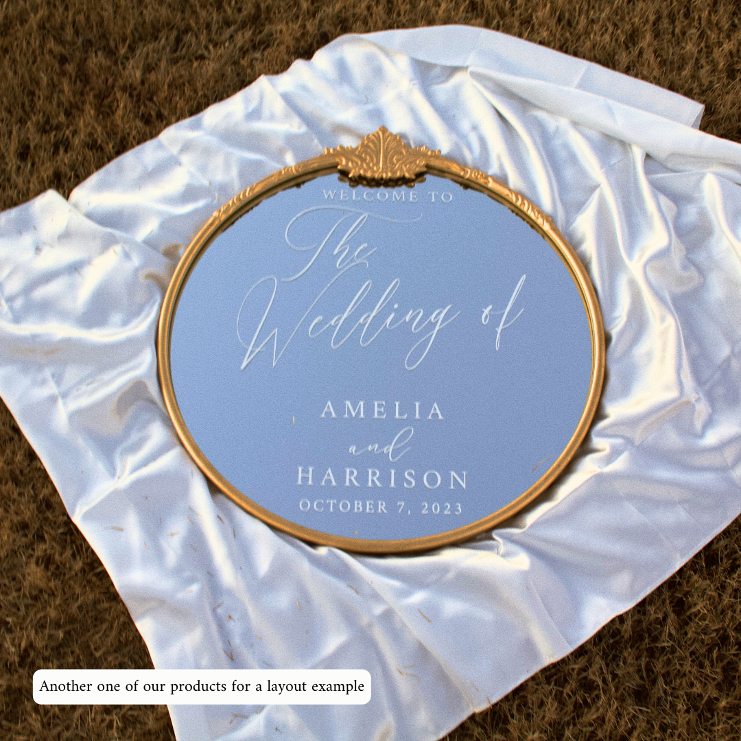 Round Wedding Mirror (Gold)