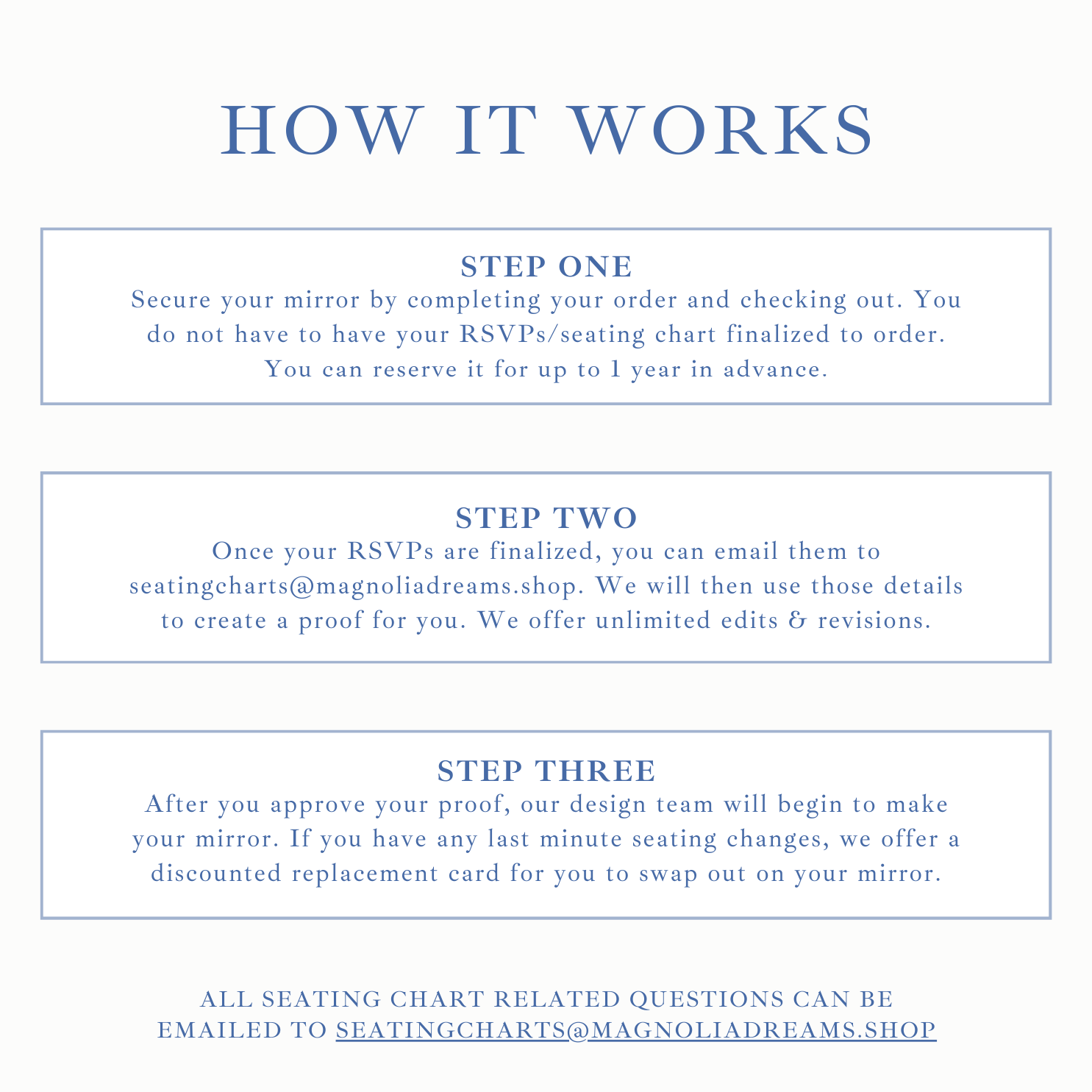 Large Seating Chart Mirror - Black