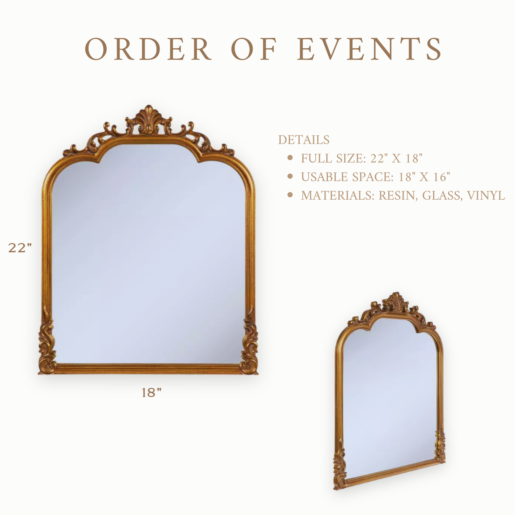 Order of Events Sign for Wedding