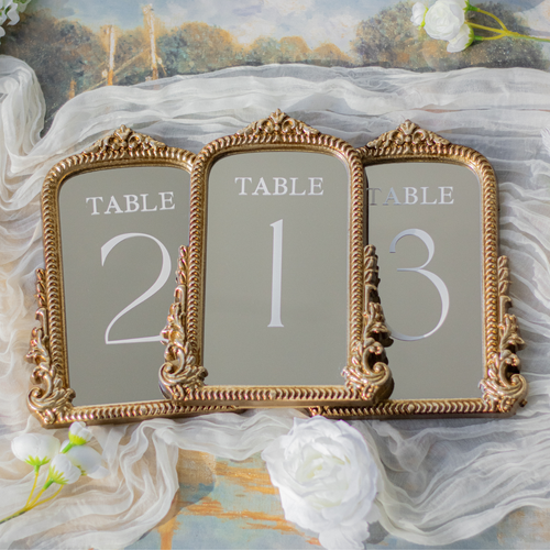 Mirror Table Numbers for Wedding Wedding Table Numbers Signage