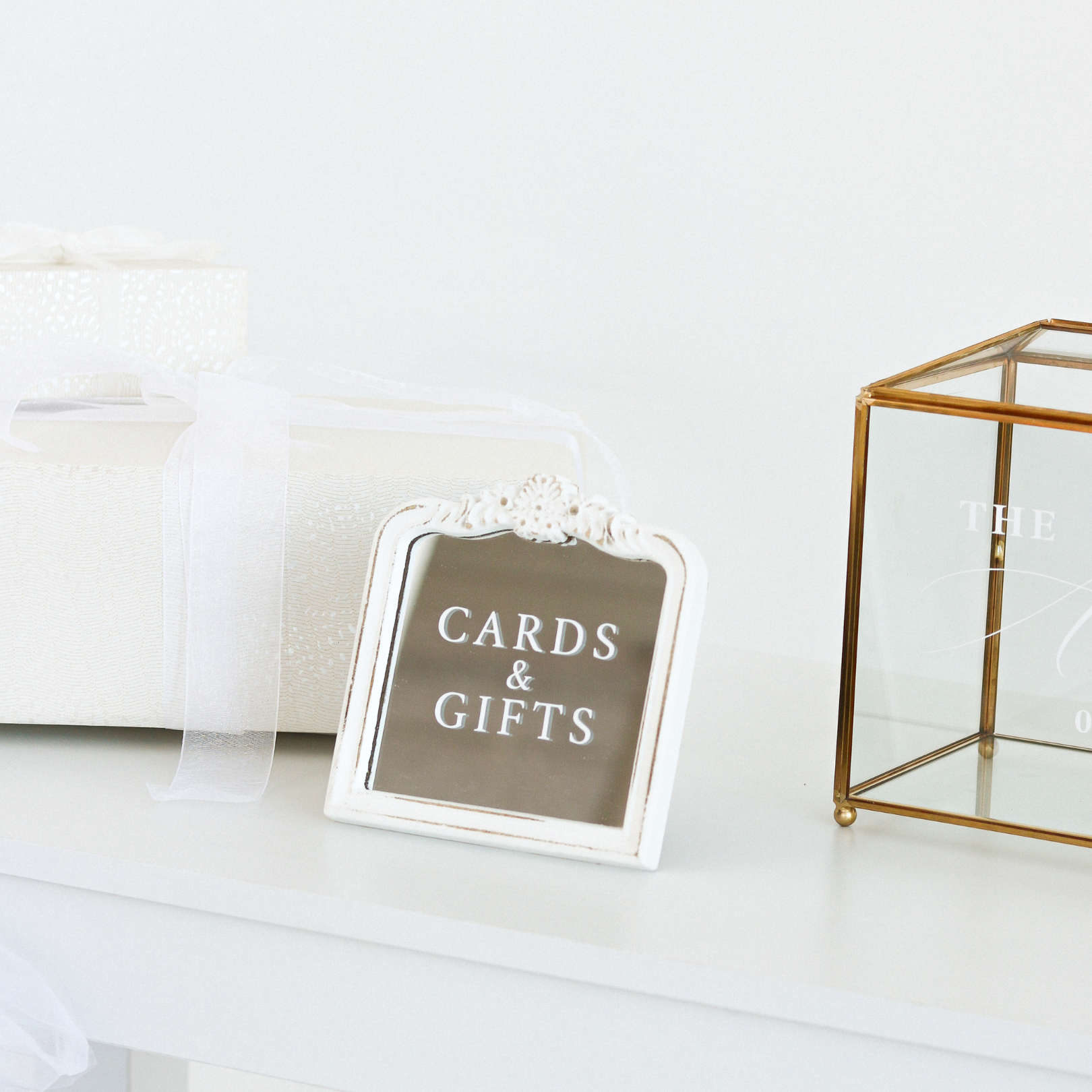 White Cards and Gifts Sign (Mini)