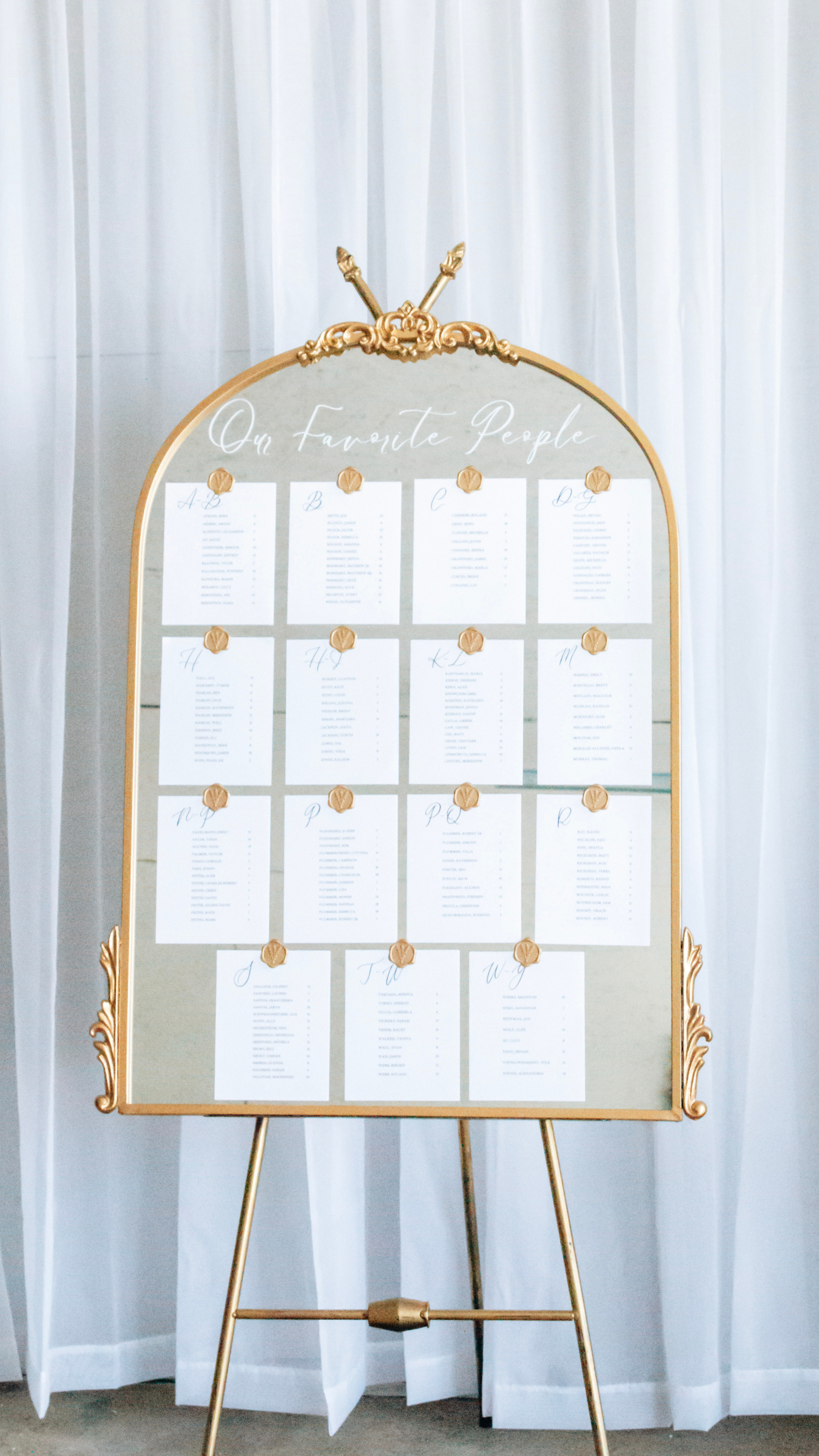 Seating Chart Assignments Cards For Wedding