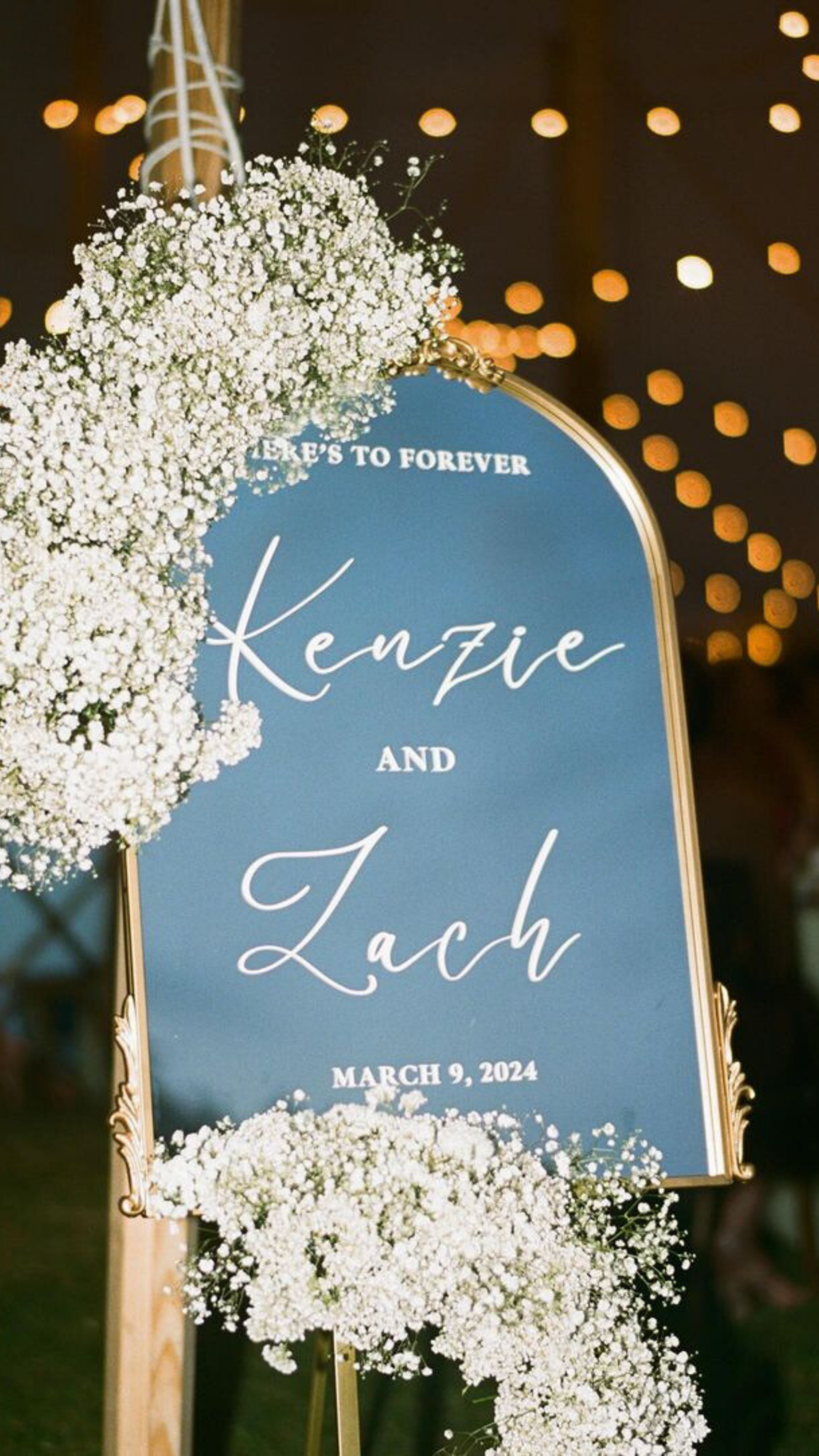 Wedding Mirror Sign - Calligraphy