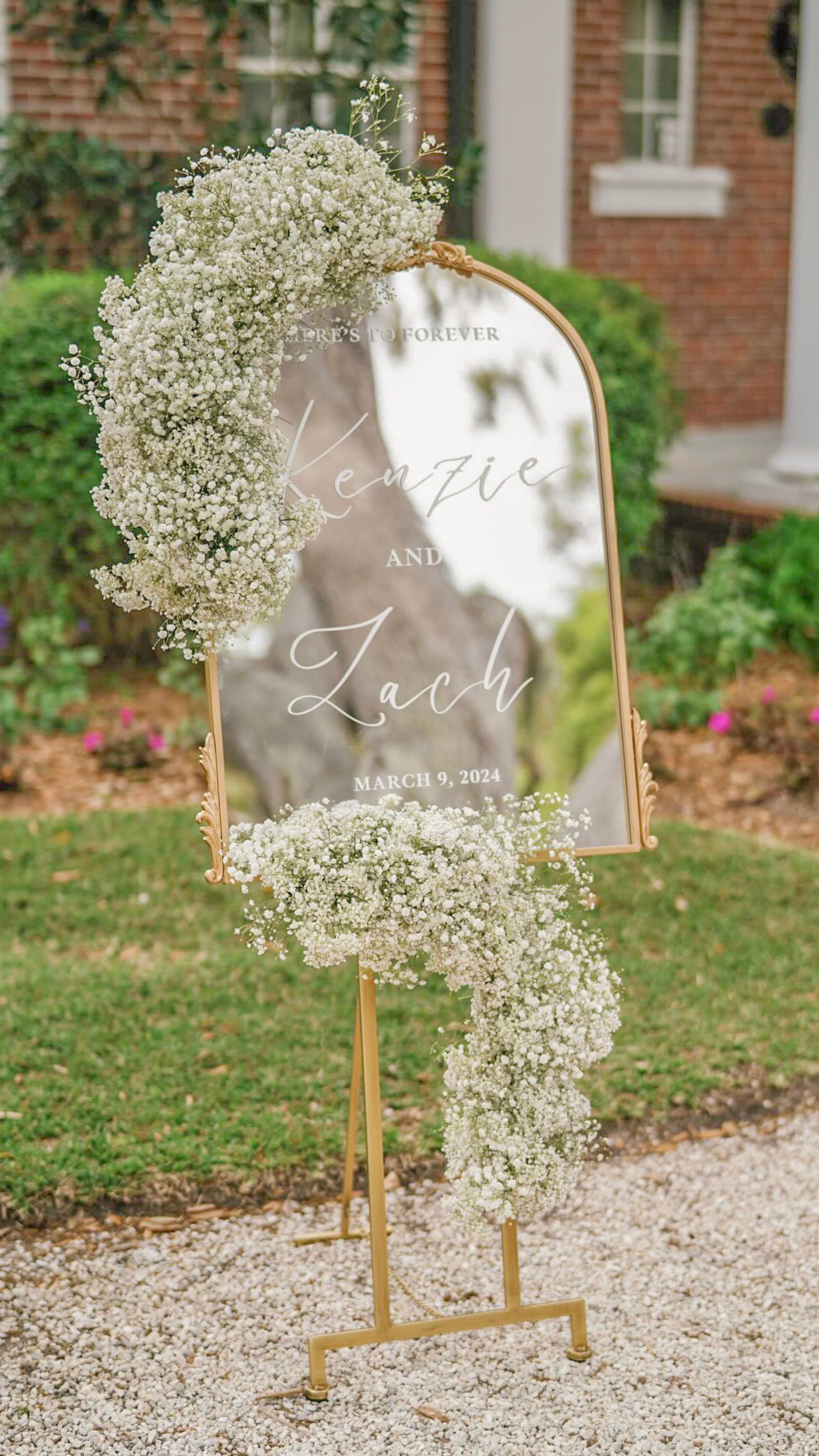 Wedding Mirror Sign - Calligraphy