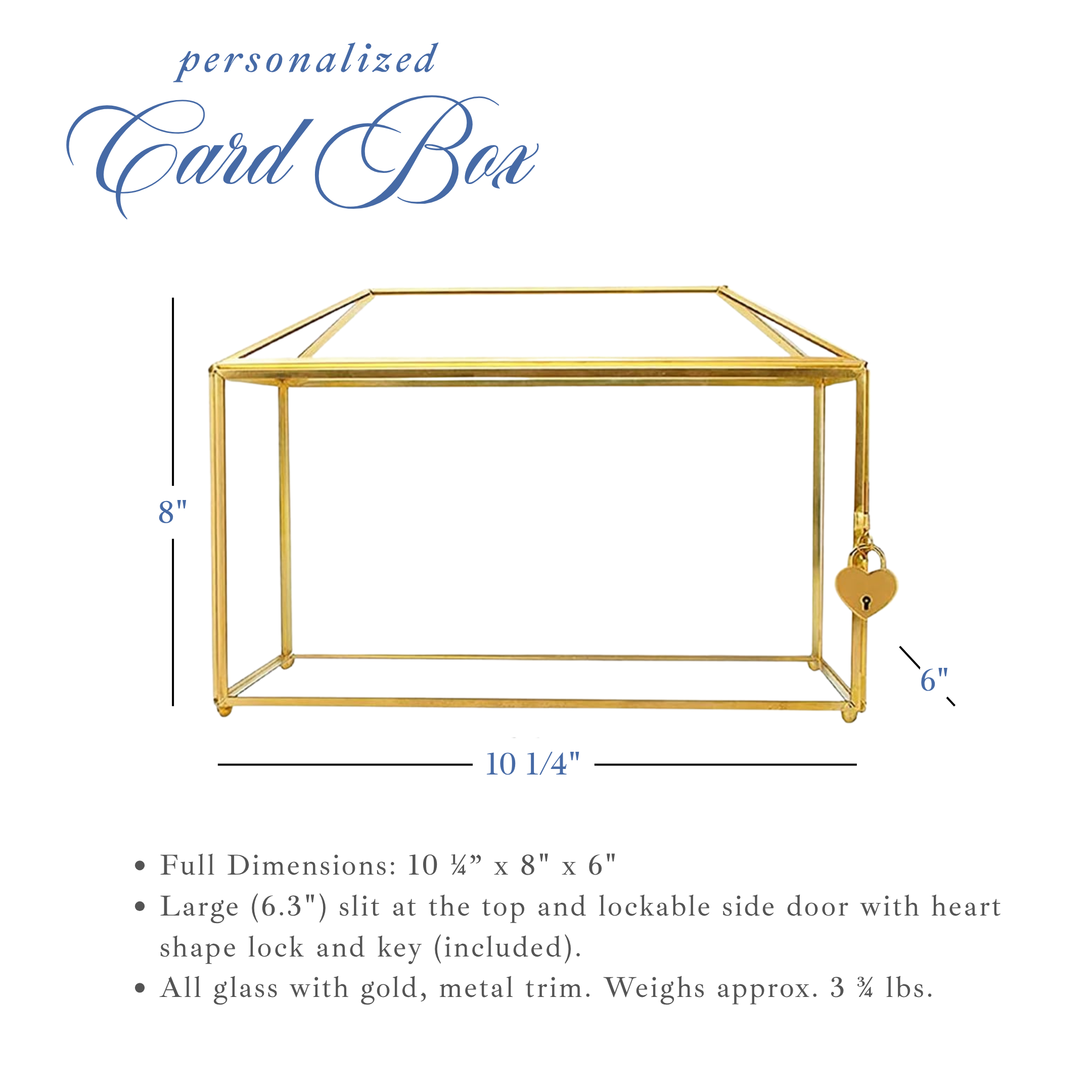 Personalized Wedding Card Box