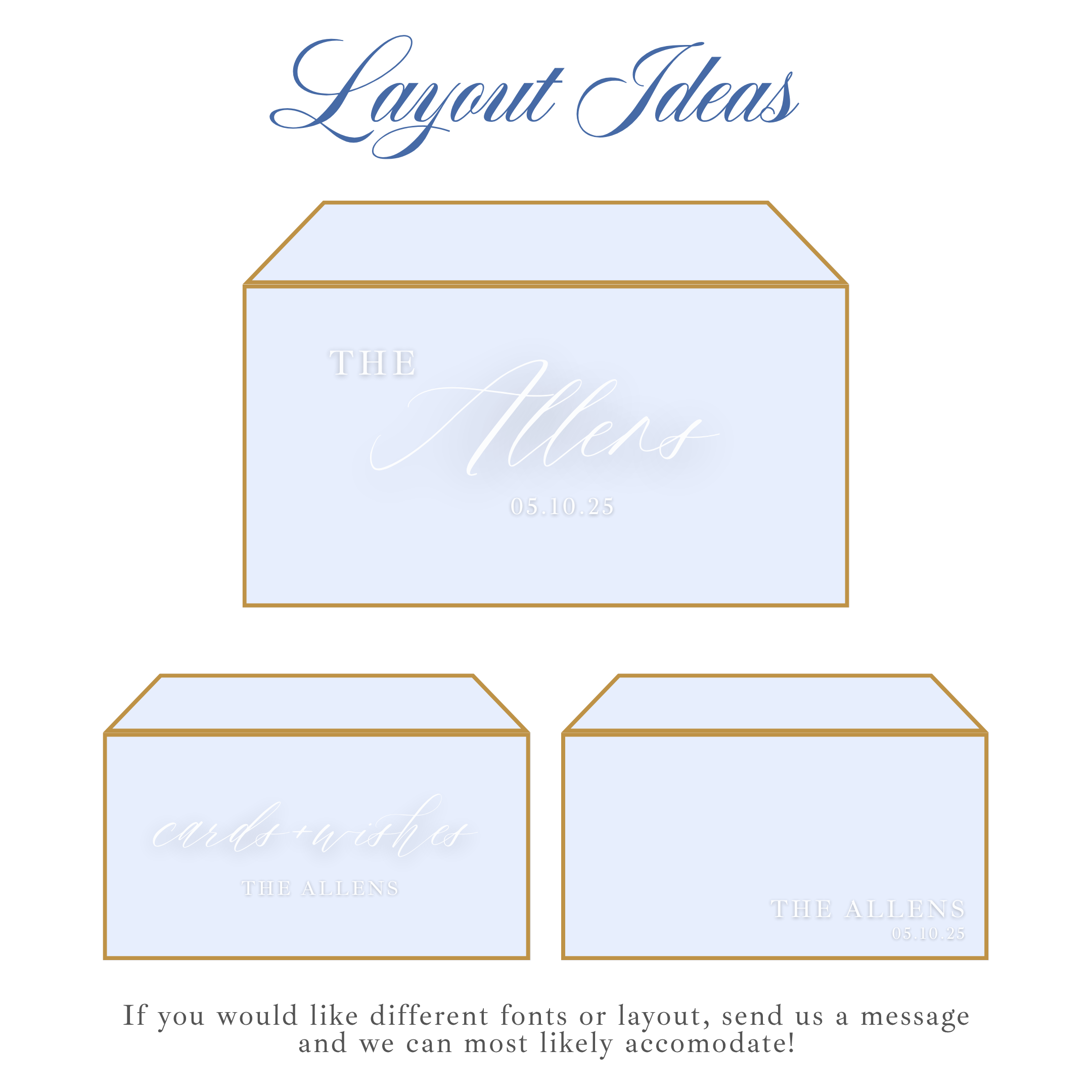 Personalized Wedding Card Box