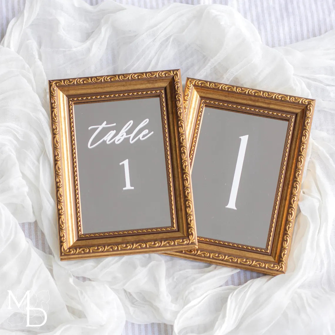 Antique Table Number Mirrors