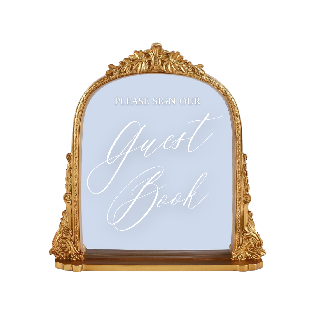 Free-Standing Gold Arch Small Mirror